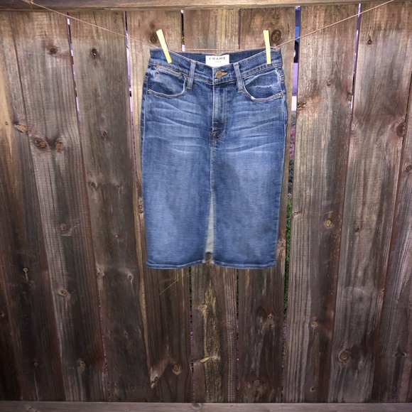 Frame Denim Skirts | Frame Denim Pencil Skirt 23 | Poshmark